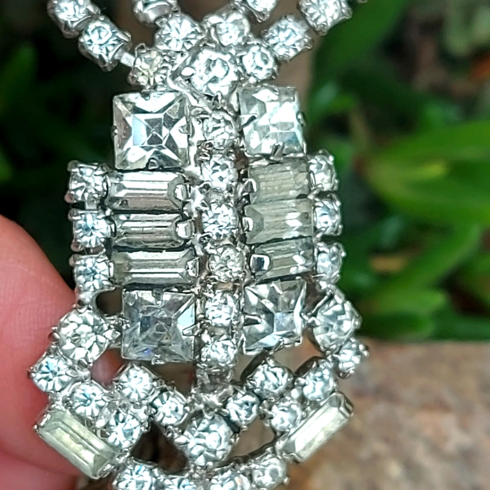 Continental Rhinestone Necklace, Vintage High Quality Rhinestone Necklace